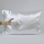 WHITE Satin Pillowcase Queen Size Zipper | Soulta - Image 2