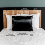 BLACK Satin Pillowcase Queen Size Zipper | Soulta - Image 2