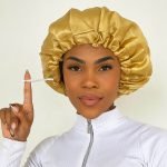 Gold - Anti Frizz Satin Bonnet - Adjustable M | Soulta