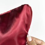 Dark Red Satin Pillowcase Queen Size Zipper | Soulta - Image 3