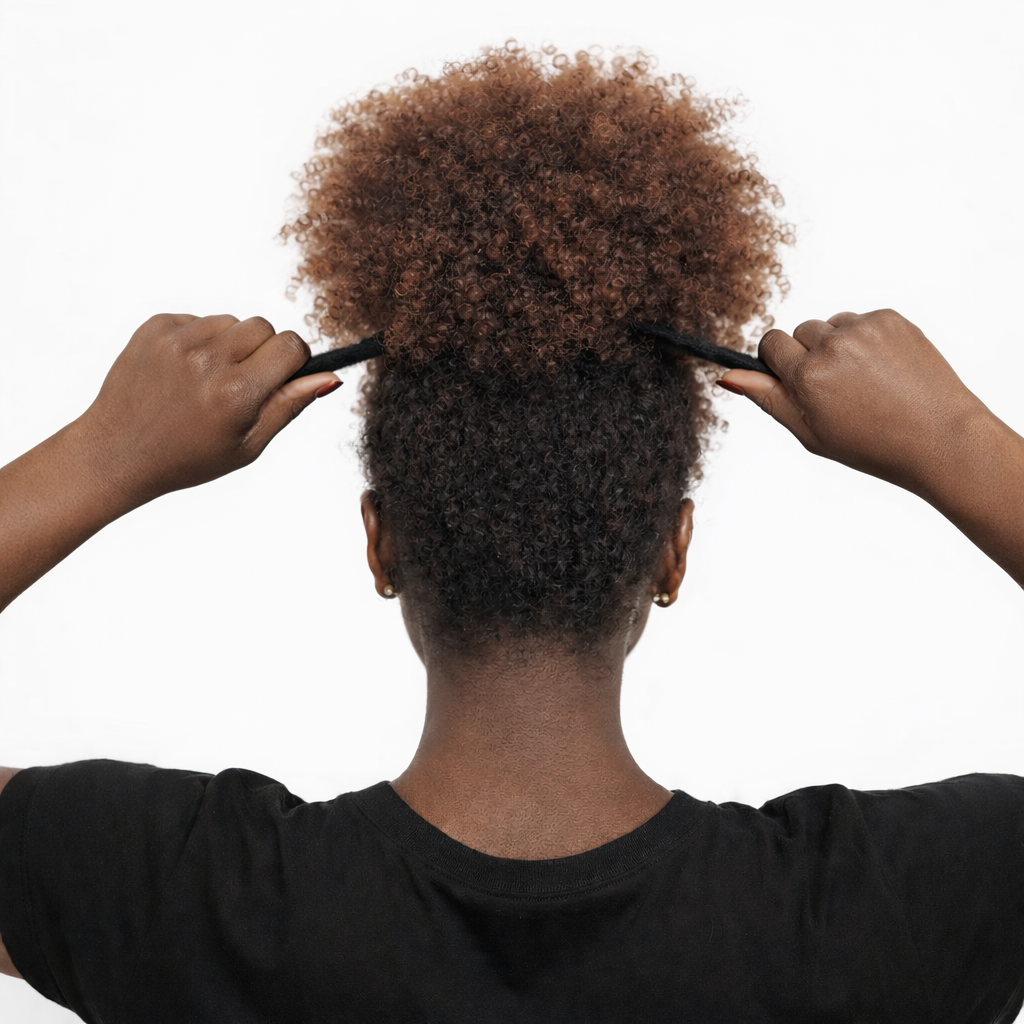 afro-puff-preto-capa.png Soulta Satin Afro Puff Scrunchie – Black - Image 1