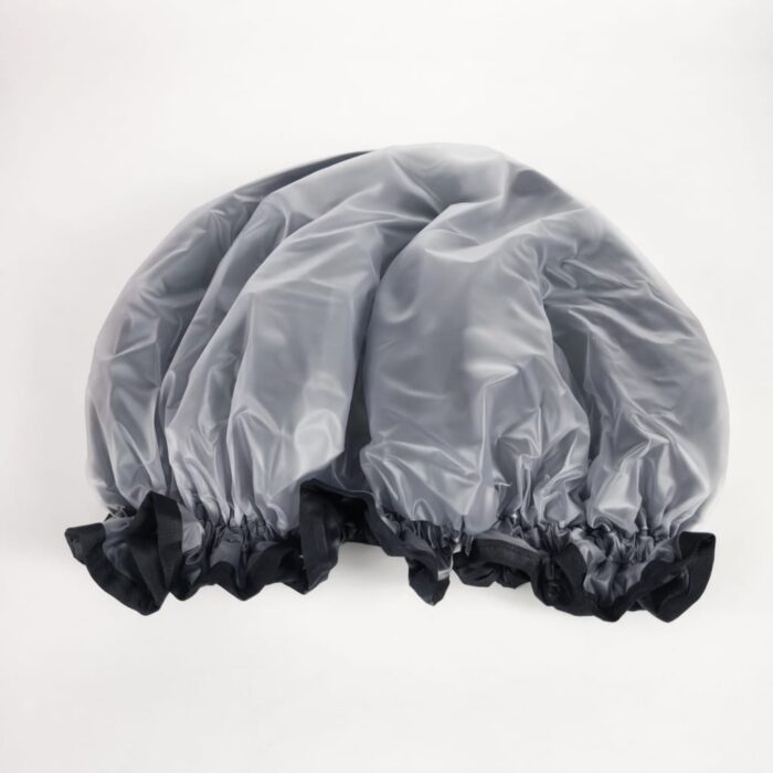 Shower and Deep Conditioning Cap | Waterproof with Satin Lining | Soulta | Black - Image 3